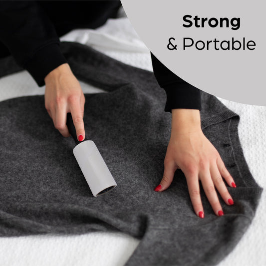 TLG Lint Roller with 5 Refills 450 Extra Sticky Sheets - Pet Hair Remover for Cat/Dog Fur/Hair on Clothes, Sofas & Carpets - Includes Handle & Easy-Peal Refills (450 Sheets)