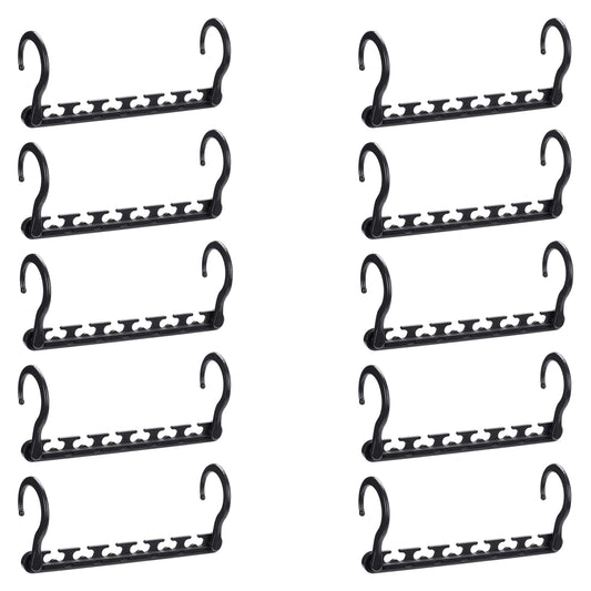 Space Saving Plastic Magic Hangers 10 Pack Black