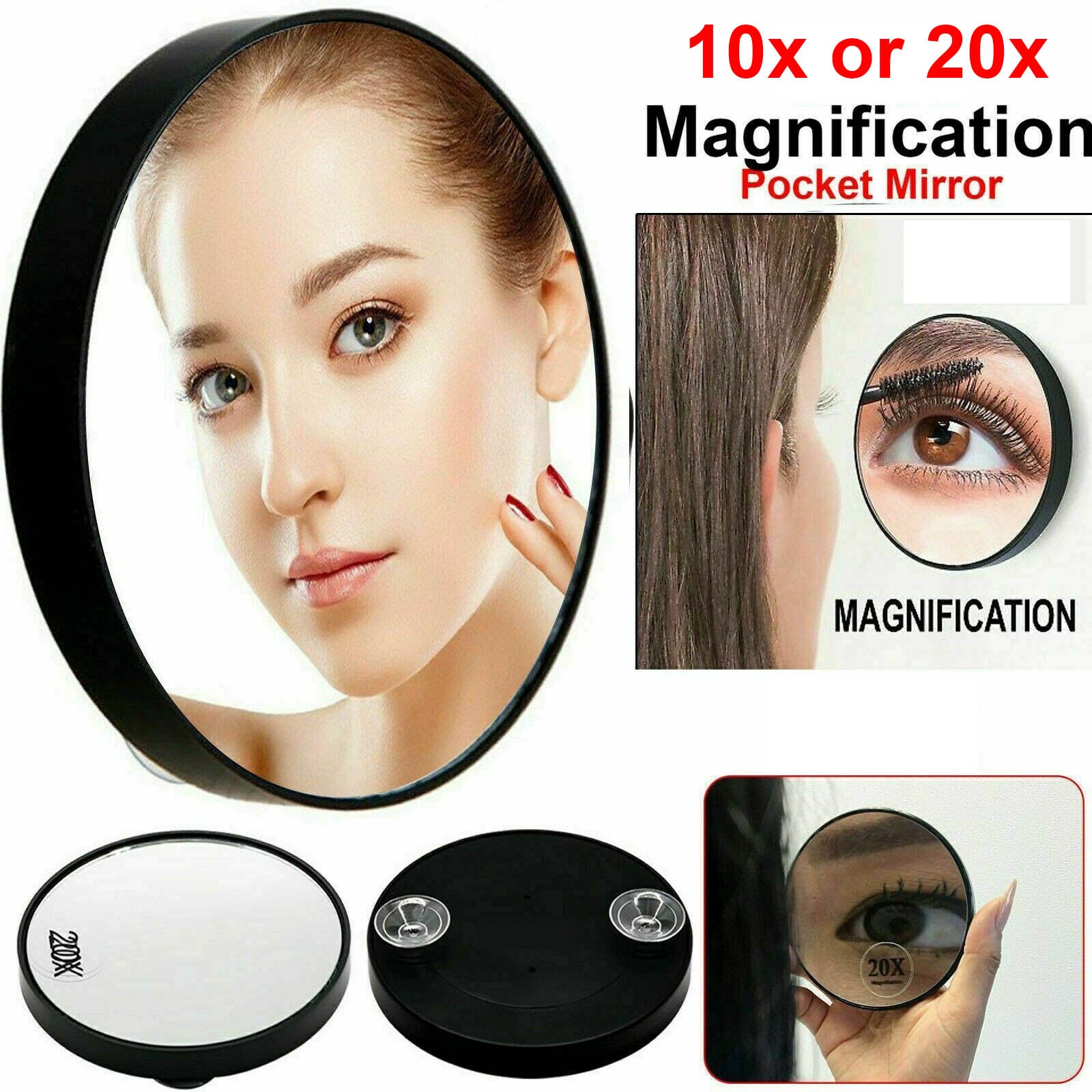 Magnifying Mirror For Make Up Cosmetic & Eye Makeup Travel Size Suction Mirror