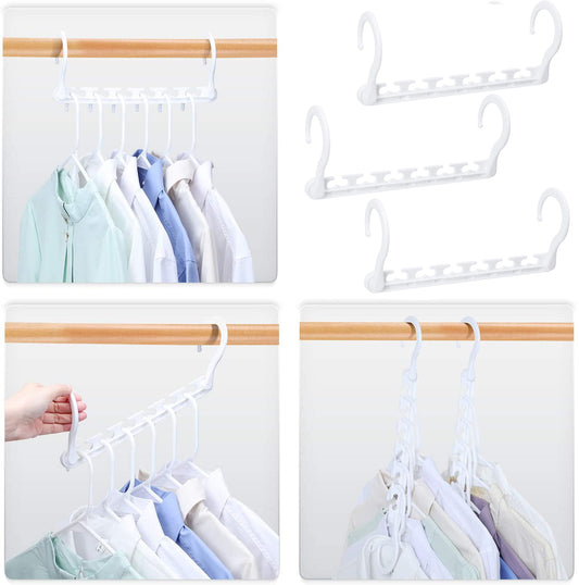 Space Saving Plastic Magic Hangers 10 Pack White