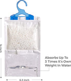 Set of 6 Hanging Interior Wardrobe Dehumidifier Bags - Ideal to stop damp, mould mildew & condensation