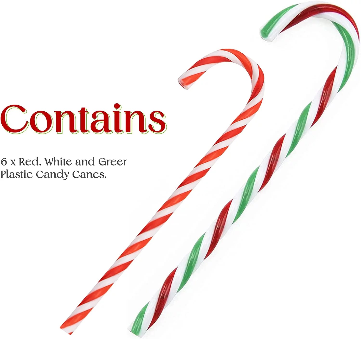 Strong Plastic 30 Cm Candy Cane Ornament Ideal For Decoration Christmas Tree