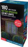 Battery Operated 180 LED Net Lights with Timer Function Ideal for Indoor & Outdoor