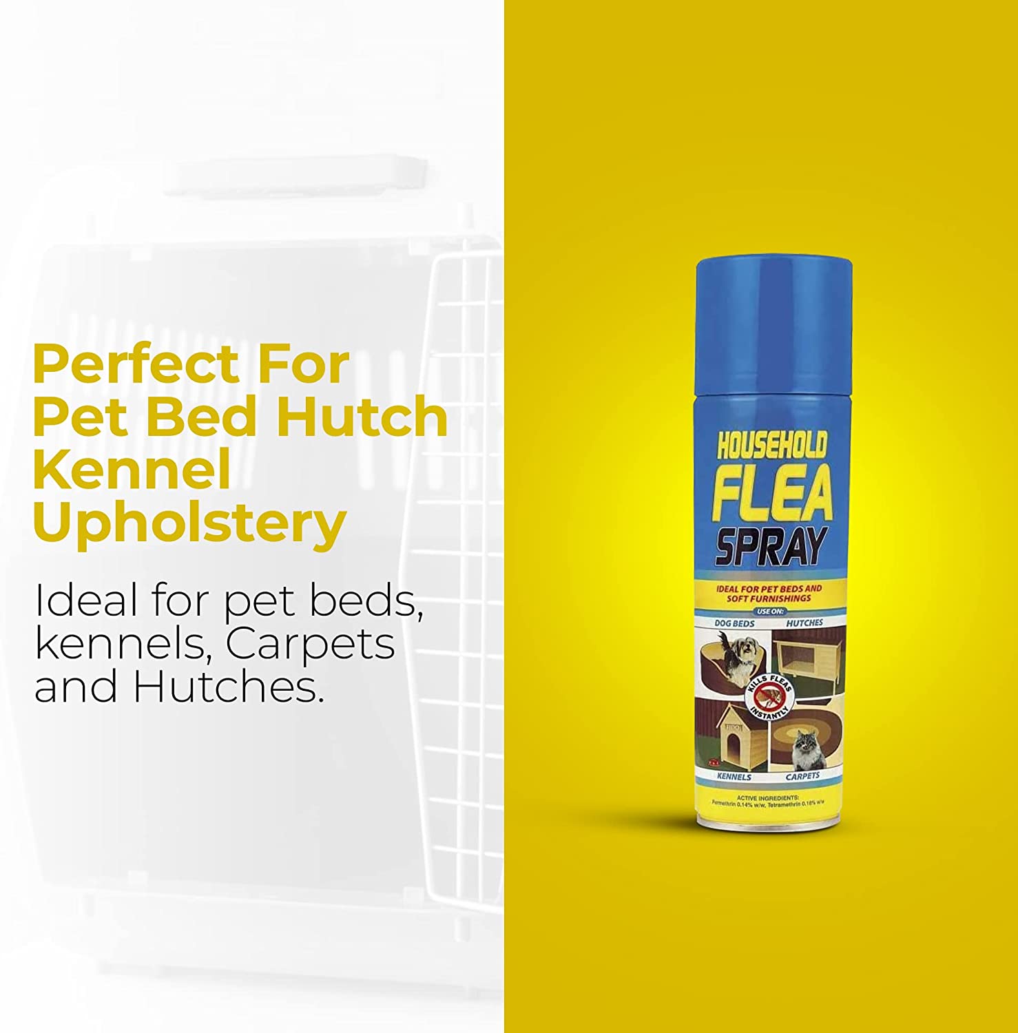 Pestshield Household Flea & Insect Killer Spray Aerosol 200ml