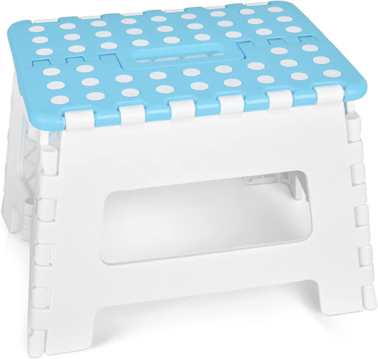 9 Inch Folding Step Stool With Carry Handle & Anti Skid Footpad For Kids, Adults