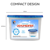 STERUN Interior Dehumidifier Disposable, 500ml– Moisture Absorber for Damp, Mould, and Condensation – Ideal for Home, Wardrobe, Bathroom, Caravan, Garages