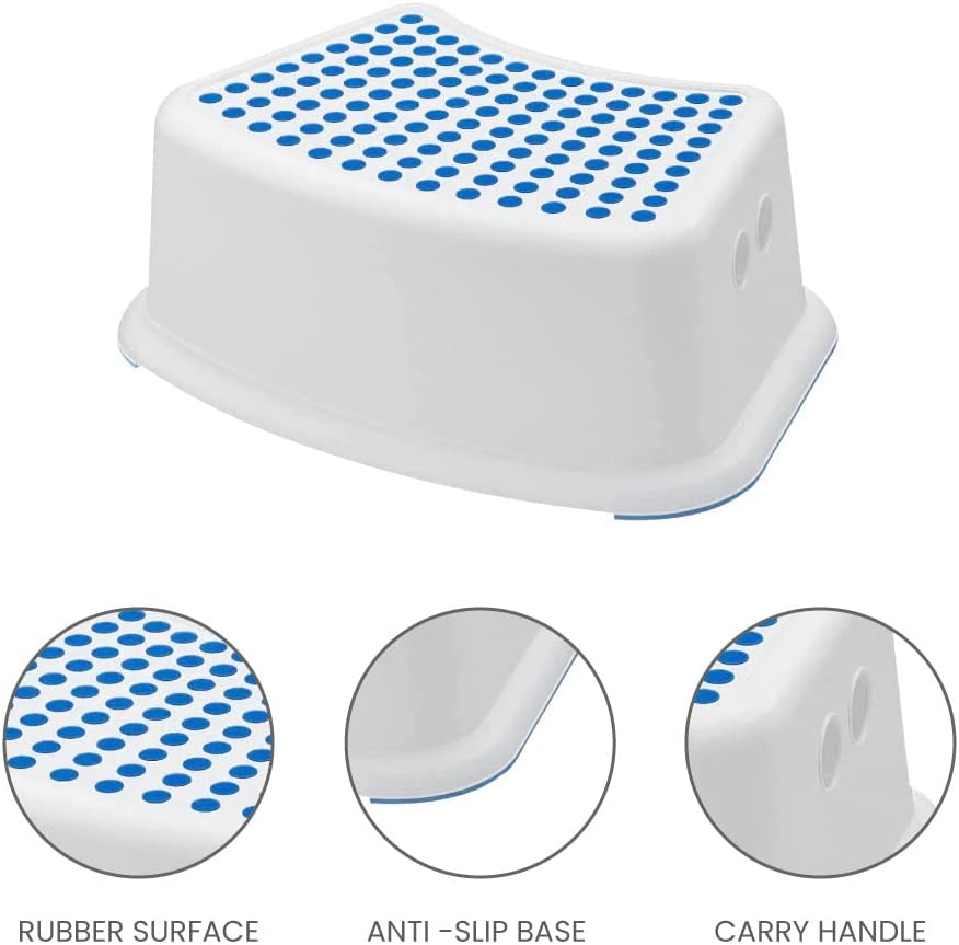 Plastic Child Foot Step Stool Anti-Slip Cover on Top For Children Practical Non-Slip Toilet Step