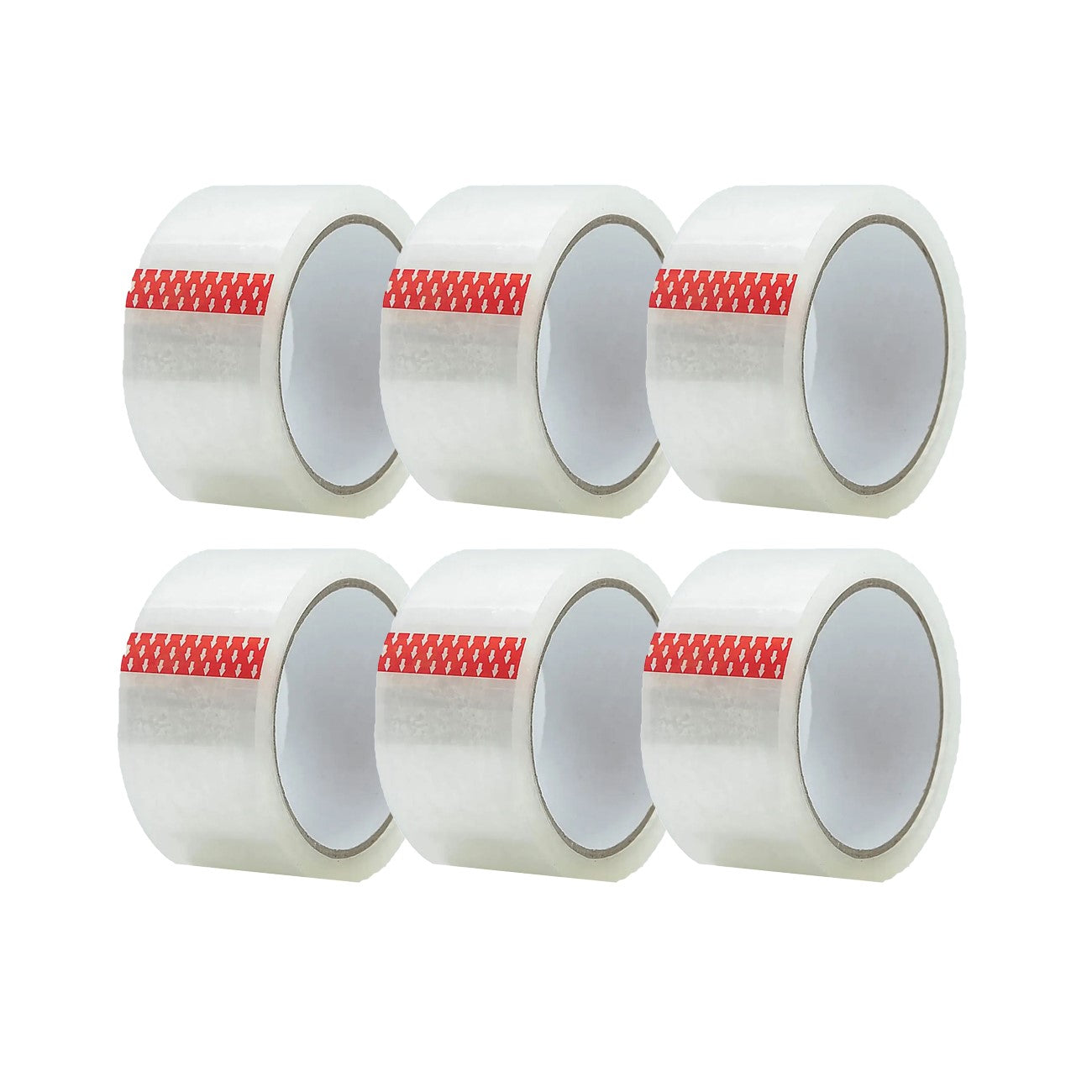 6 Pack Clear Packaging Tape Low Noise 48MMx66M