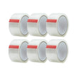 6 Pack Clear Packaging Tape Low Noise 48MMx66M