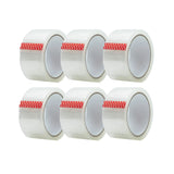 6 Pack Clear Packaging Tape Low Noise 48MMx66M