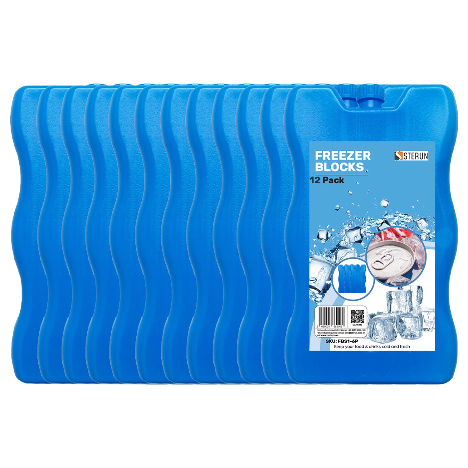 12 Pack Freezer Blocks by STERUN Family Pack