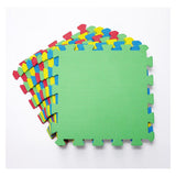 9 EVA Foam Play Mat 30x30x1cm Multicolour Tiles & Interlocking Soft Floor Cushion For Outdoor, Indoor Yoga & Play