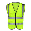 Hi Viz Workwear Safety WaistCoat With High Reflective Visibility Strips Zipper