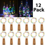 LED Wine Bottle Fairy Lights with Cork, 3LR Batteries & On/Off Switch