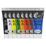 Chiltern Arts Acrylic Paint Tubes 120 ml Each (Set of 8)