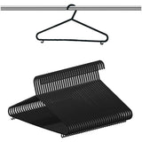 100 Pack Adult Black Coat Hangers Hanger Coat Hanger Strong Plastic Clothes Trousers