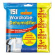 151 Hanging Wardrobe Dehumidifier Bags Mega Value 3 Pack